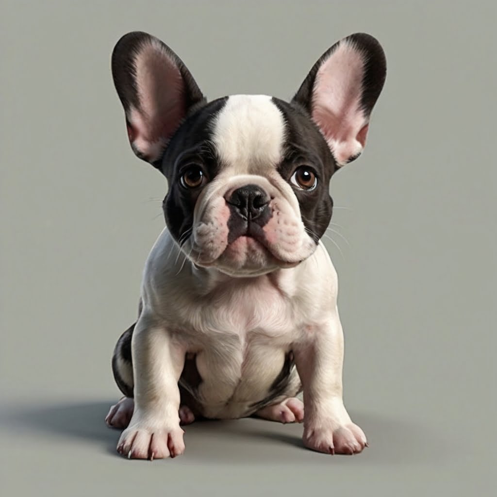 Pied French Bulldog